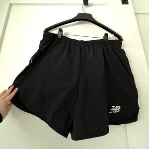 New Balance, Women’s Black Running Shorts with zippered back pocket